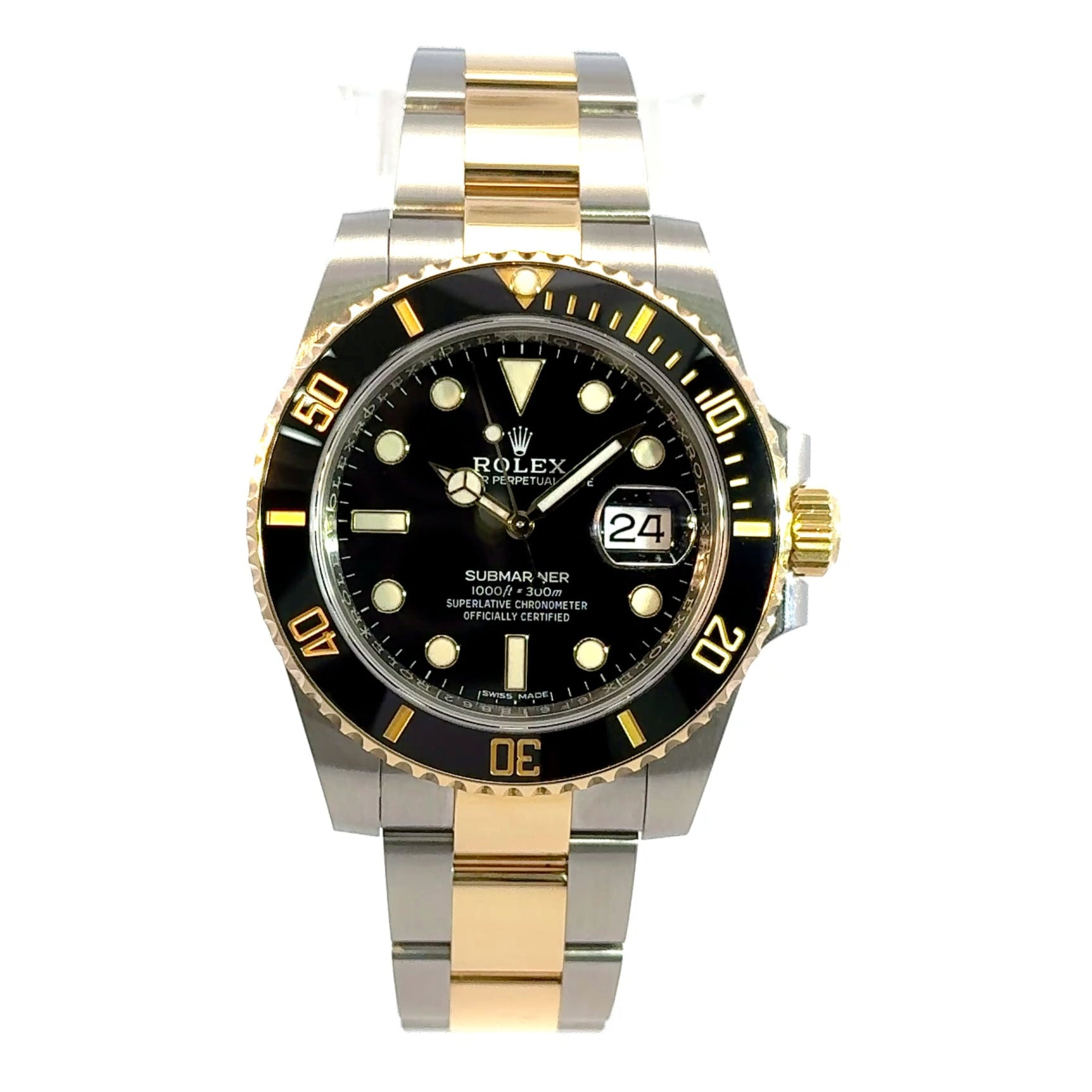 2018 Submariner Date # 116613LN - 40mm Black Dial - Yellow Gold