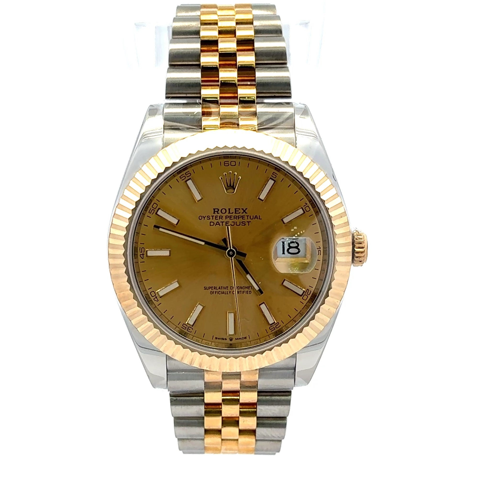 2020 Rolex Datejust # 126333 - Fluted bezel yellow gold 18k