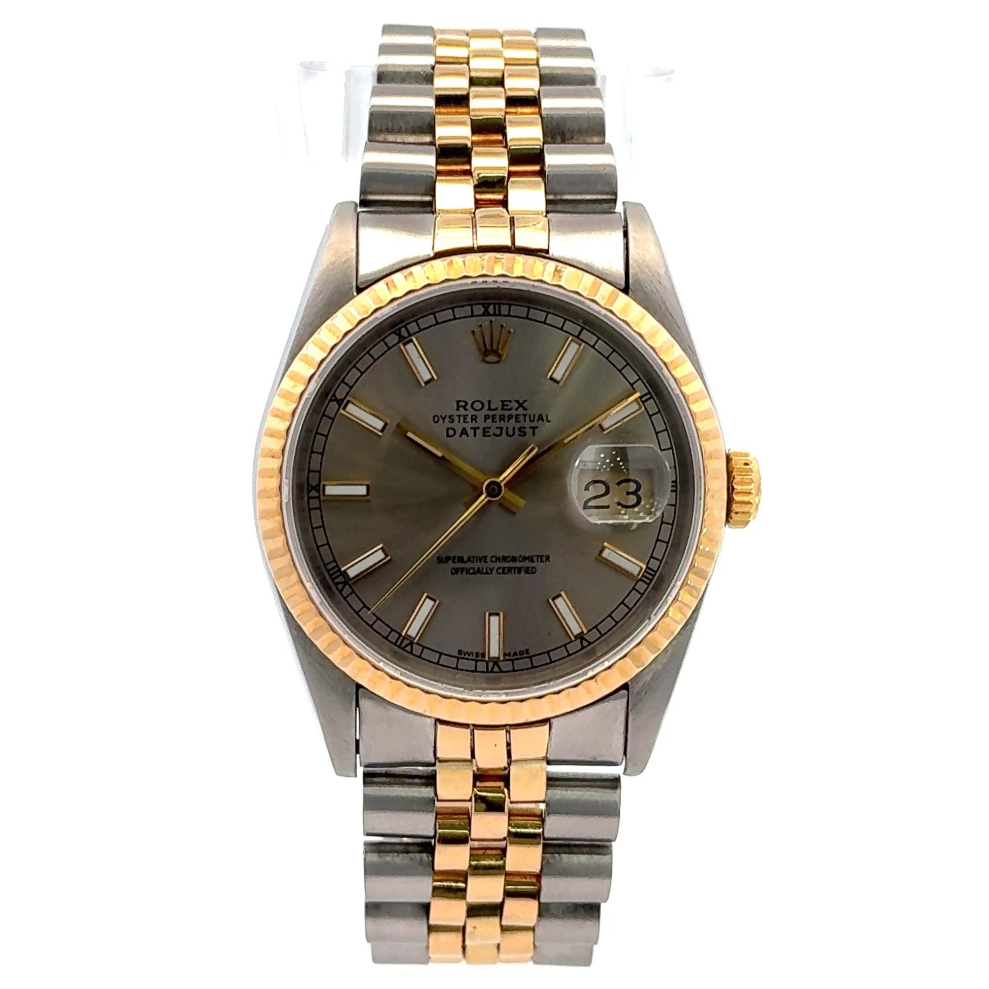 Rolex Datejust #16233 - Oyster Perpetual Two-Tone Jubilee Gray Dial