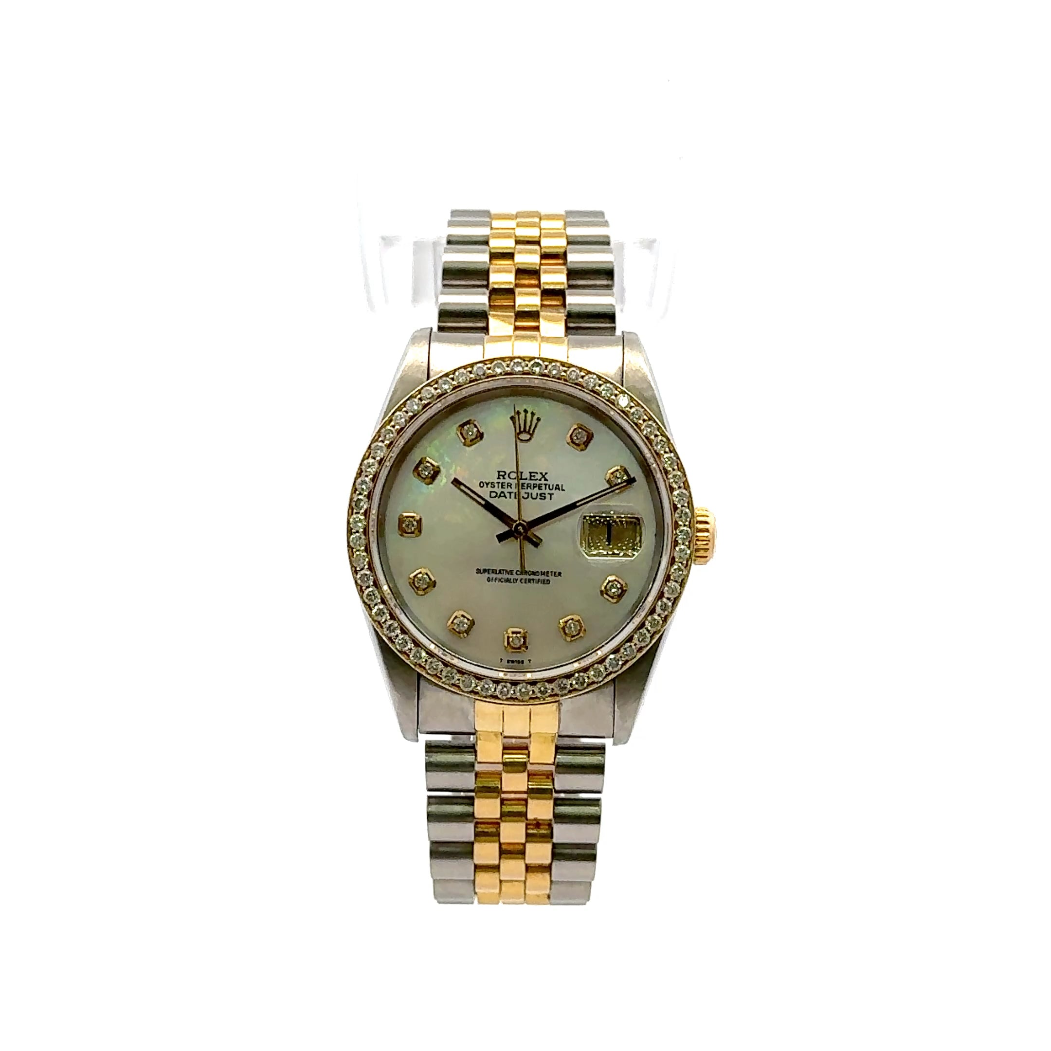 1989 Datejust #16233  - Two Tone Jubilee, Diamond MOP Dial & Bezel