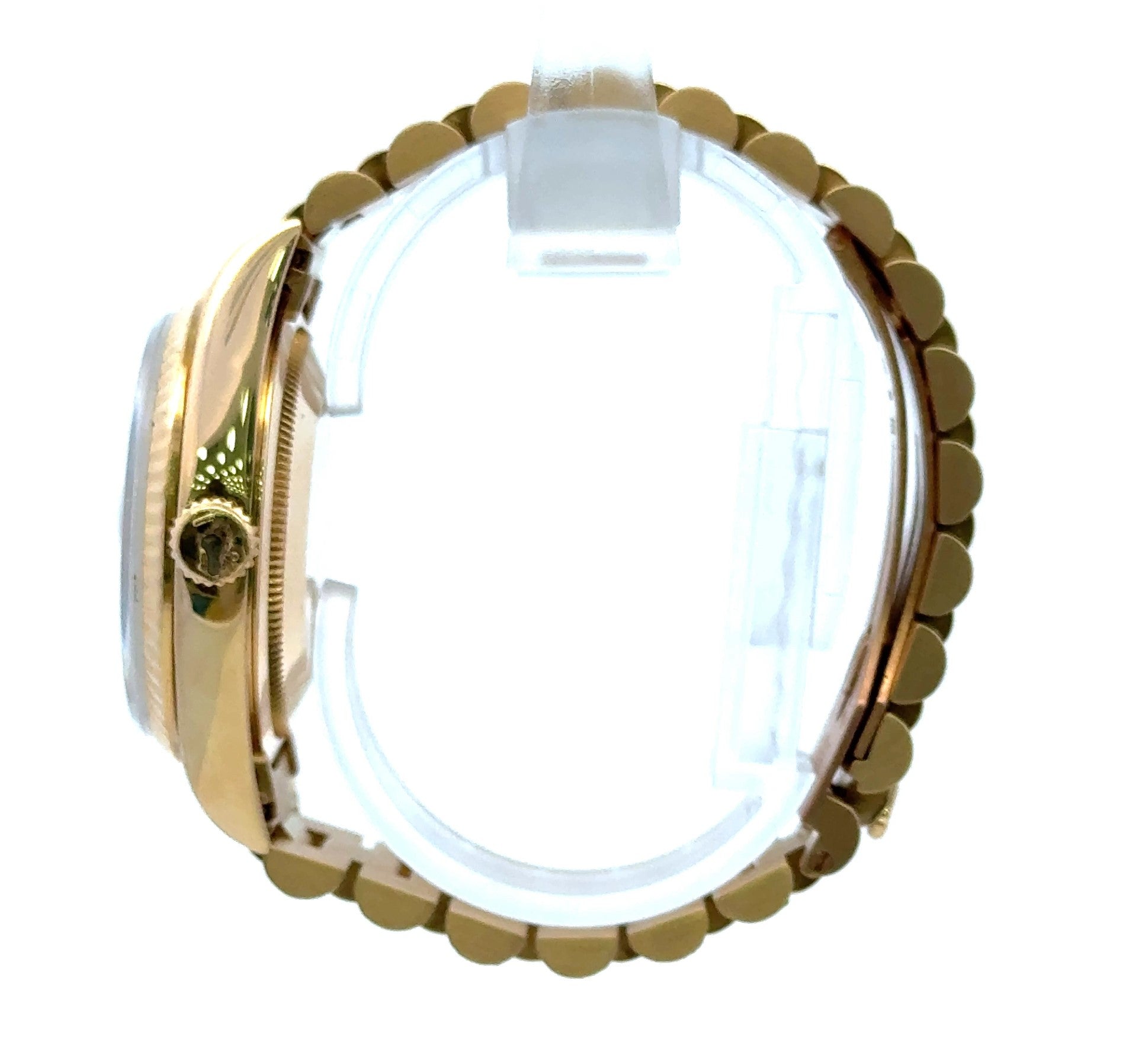 1989 Rolex Day Date #18038 - 36 mm Presidential 18k Full Gold Fluted Bezel Gold Diamond Dial