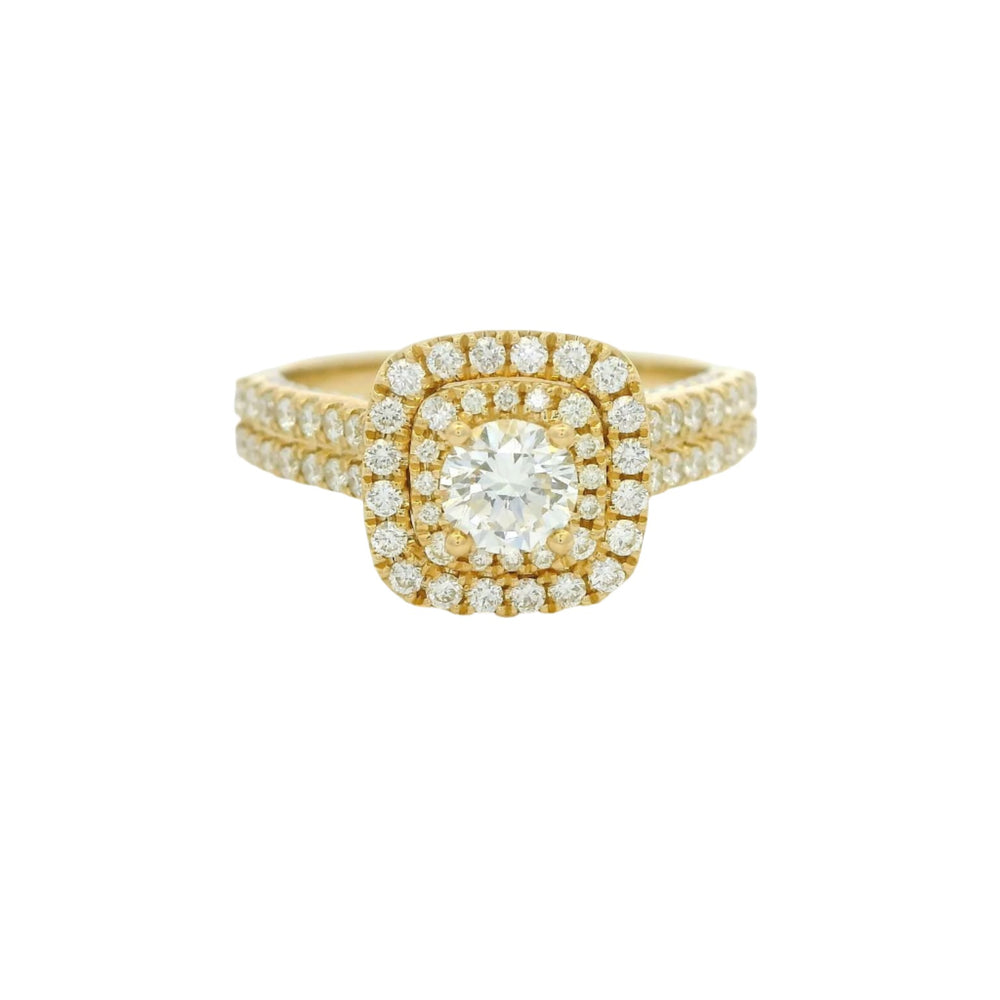 RING 14KW+Y 0.97CTW DIAMOND BRIDAL RING