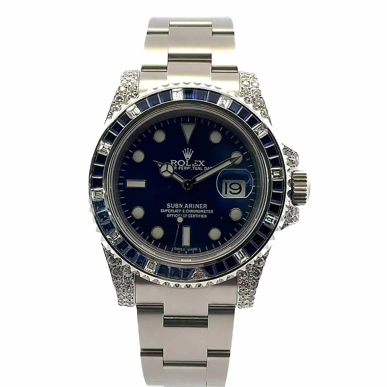 2000 Rolex Submariner #116110 - Diamond and Sapphire Circa