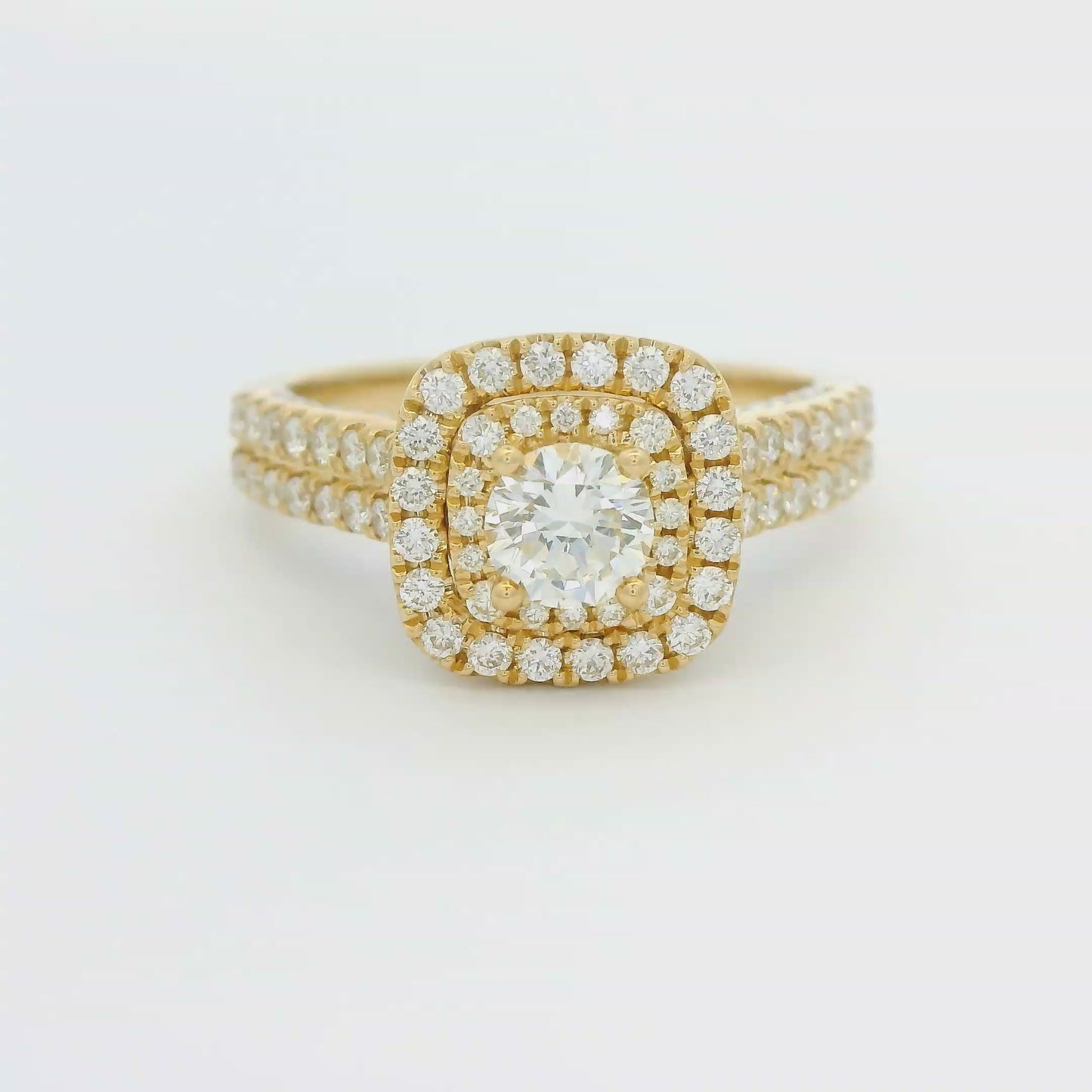 RING 14KW+Y 0.97CTW DIAMOND BRIDAL RING