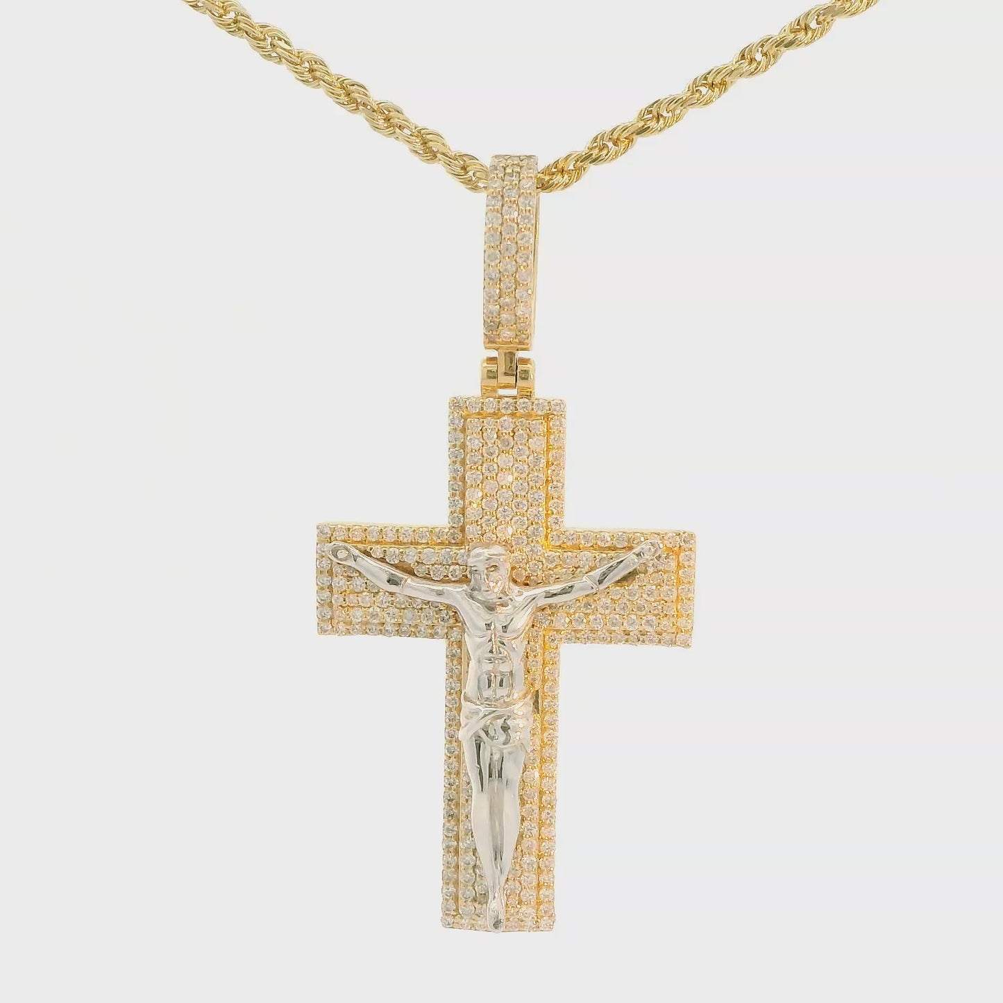 DIAMOND CROSS 14K YELLOW GOLD