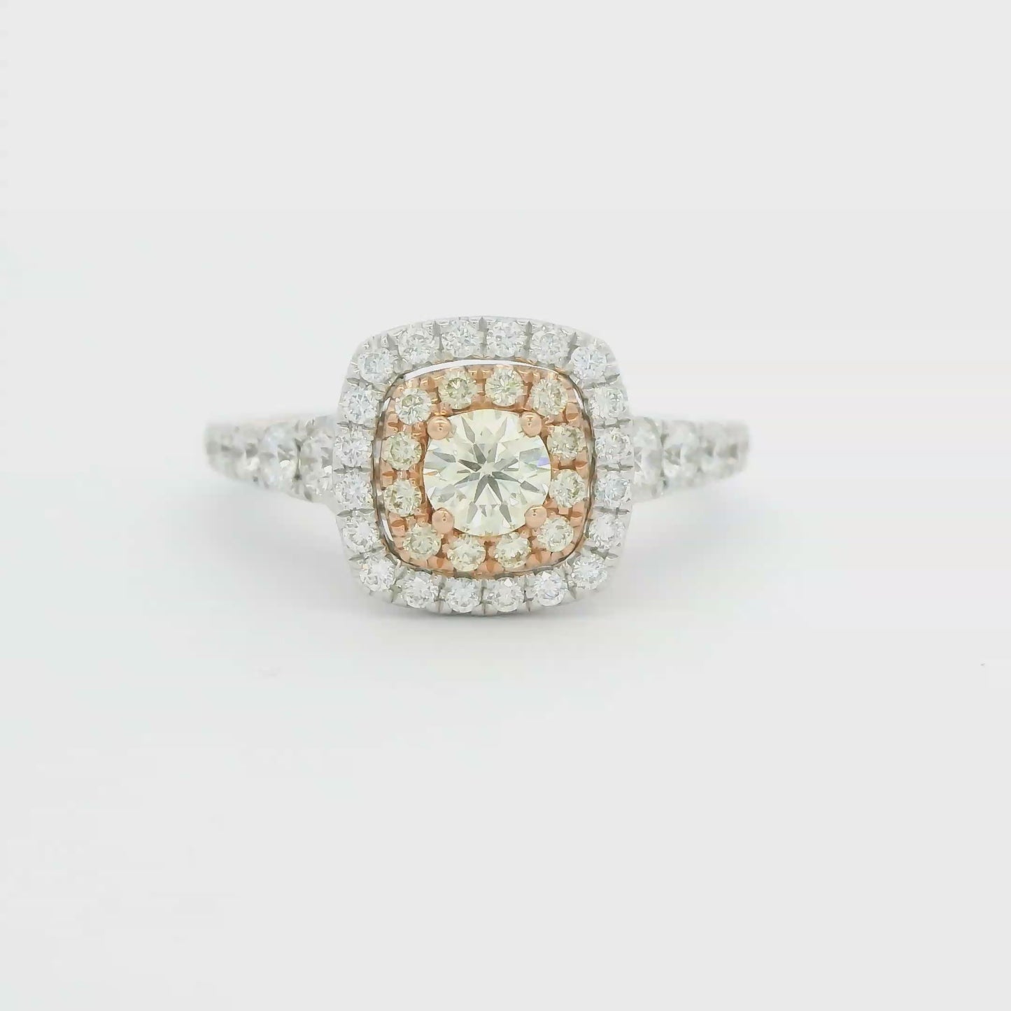 RING 14KW+R 0.99CTW DIAMOND