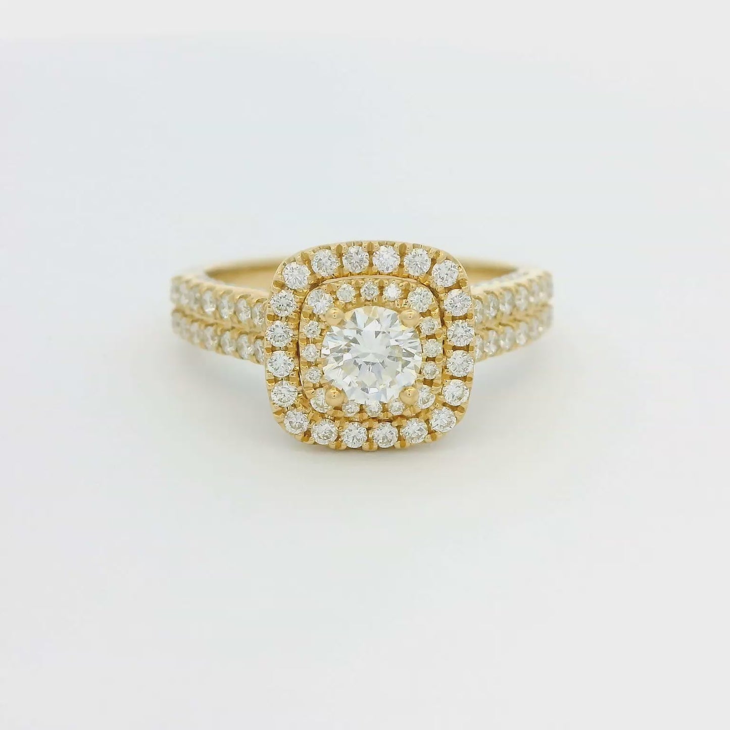 RING 14KW+Y 0.97CTW DIAMOND BRIDAL RING