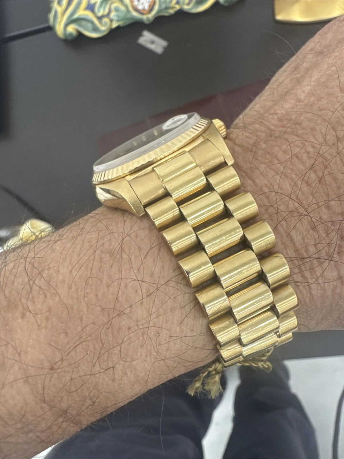 Rolex Day-Date “President” 18038 (1980) 18K Yellow Gold, Original Box. Serviced