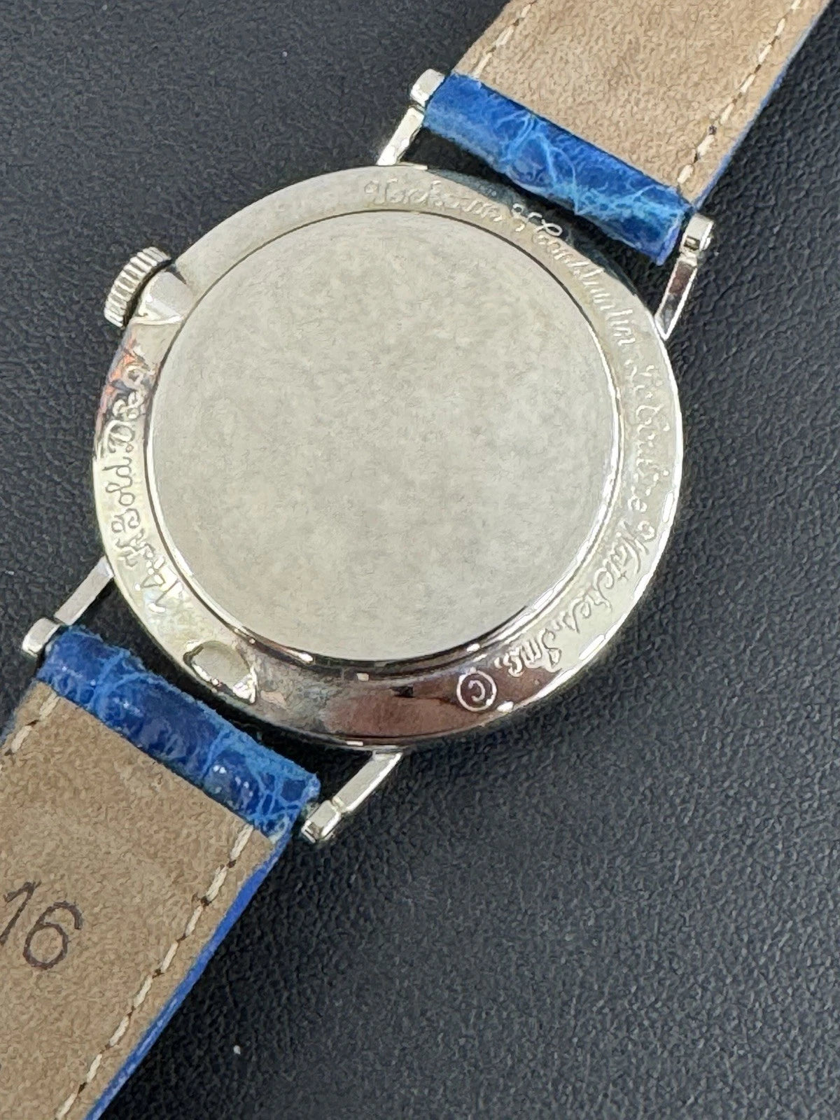 Vintage LeCoultre Vacheron “Mystery Dial” 14K W Gold Diamond Rare Galaxy Style