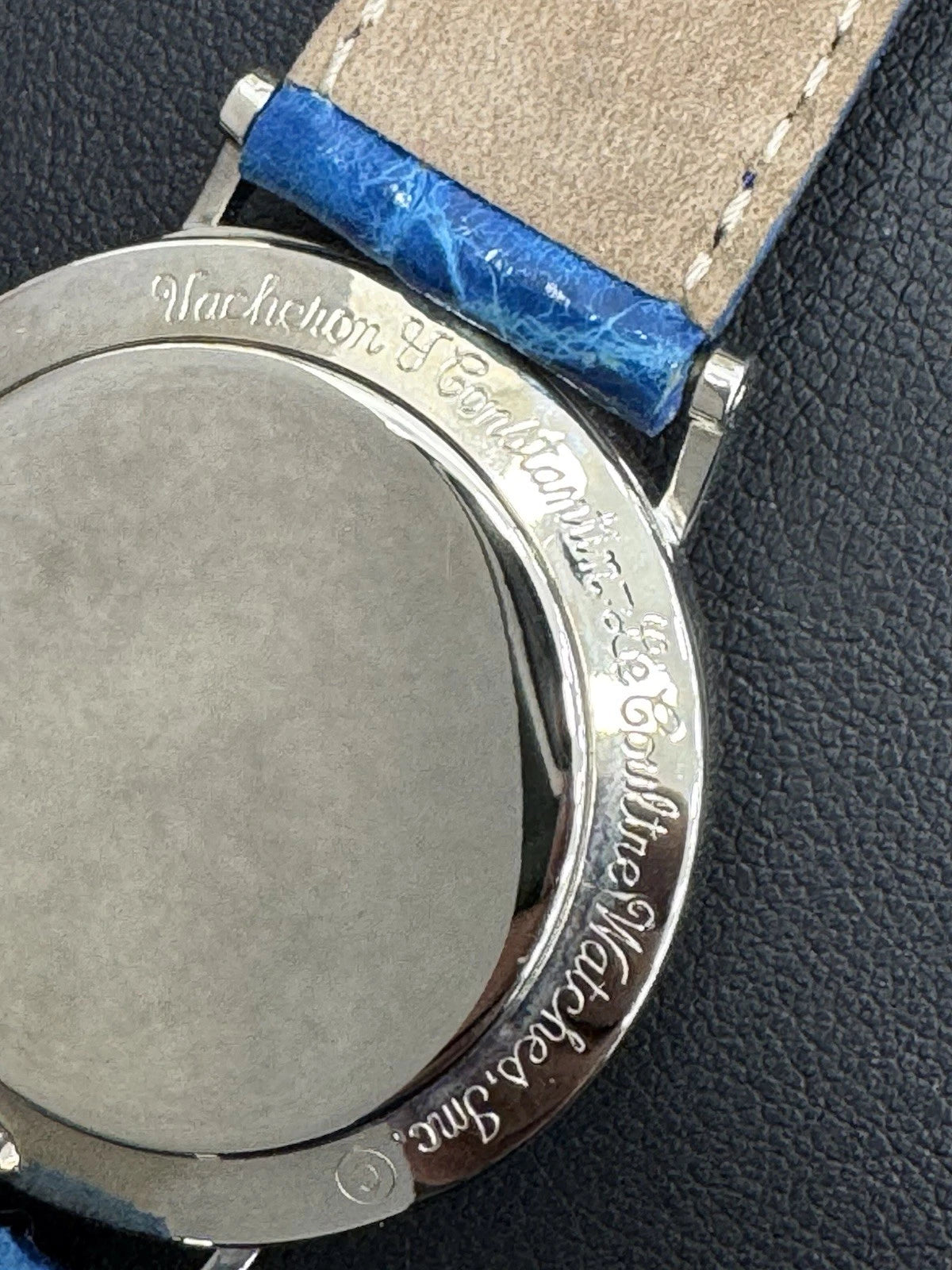 Vintage LeCoultre Vacheron “Mystery Dial” 14K W Gold Diamond Rare Galaxy Style