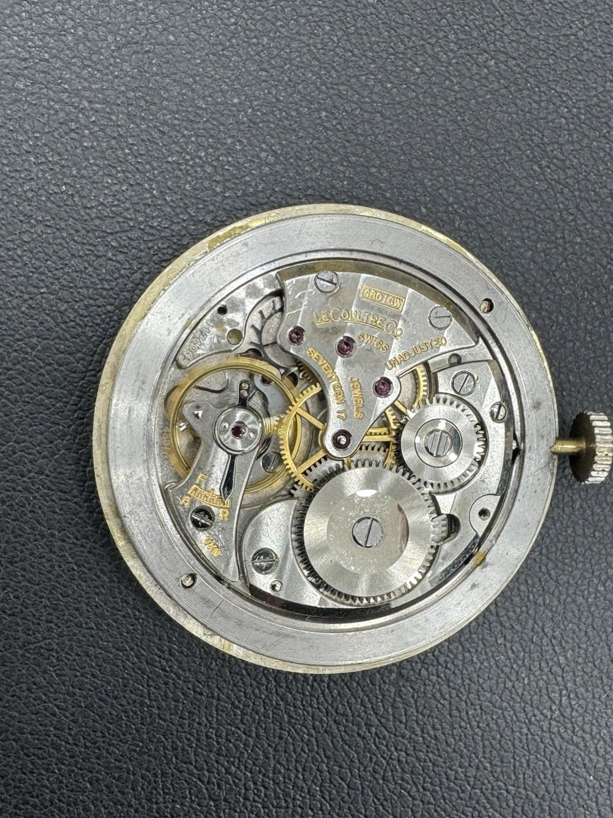 Vintage LeCoultre Vacheron “Mystery Dial” 14K W Gold Diamond Rare Galaxy Style