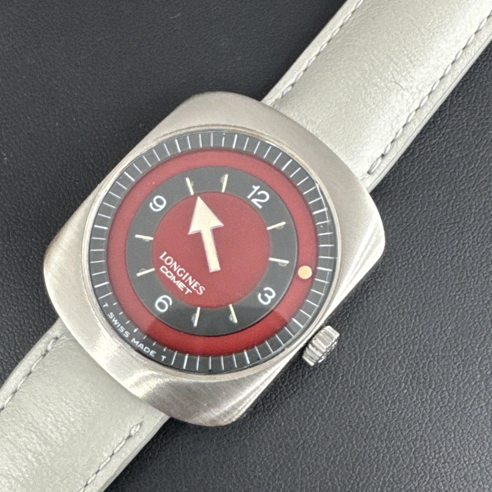 Vintage Longines Comet “Mystery Dial” Wristwatch – 1970s Retro Icon