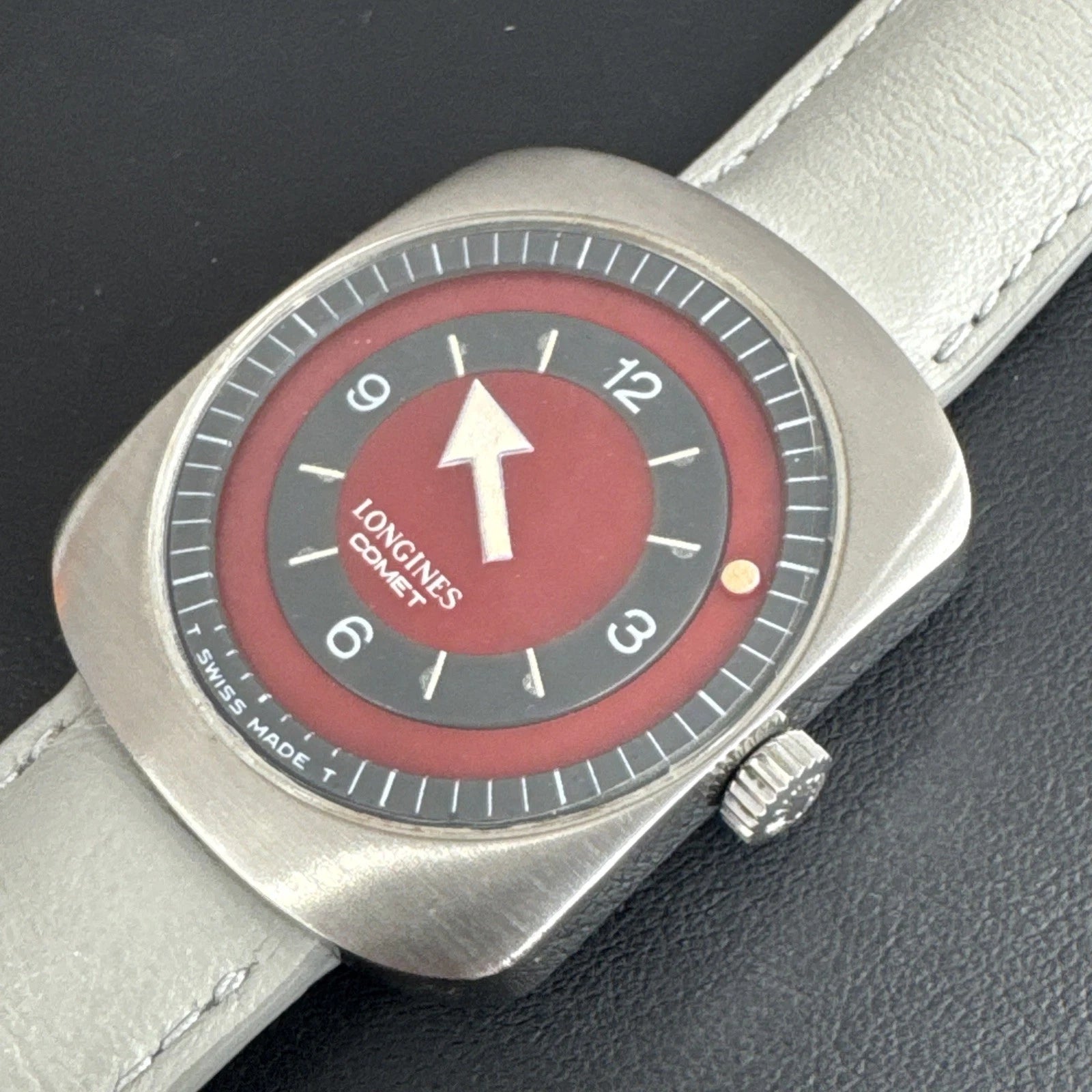 Vintage Longines Comet “Mystery Dial” Wristwatch – 1970s Retro Icon