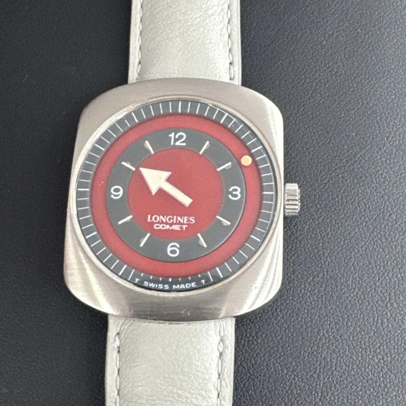 Vintage Longines Comet “Mystery Dial” Wristwatch – 1970s Retro Icon