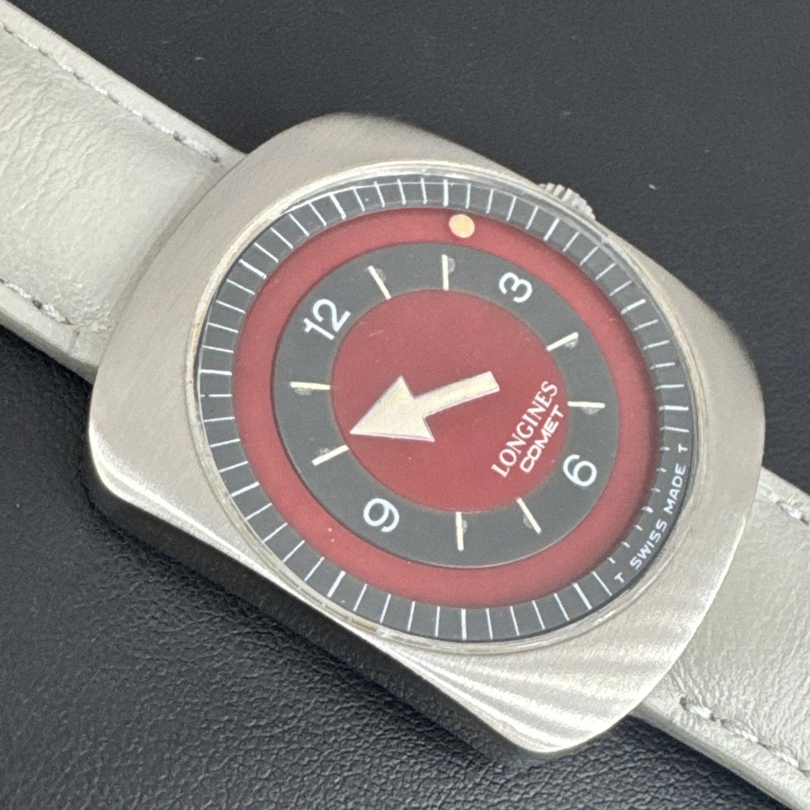 Vintage Longines Comet “Mystery Dial” Wristwatch – 1970s Retro Icon