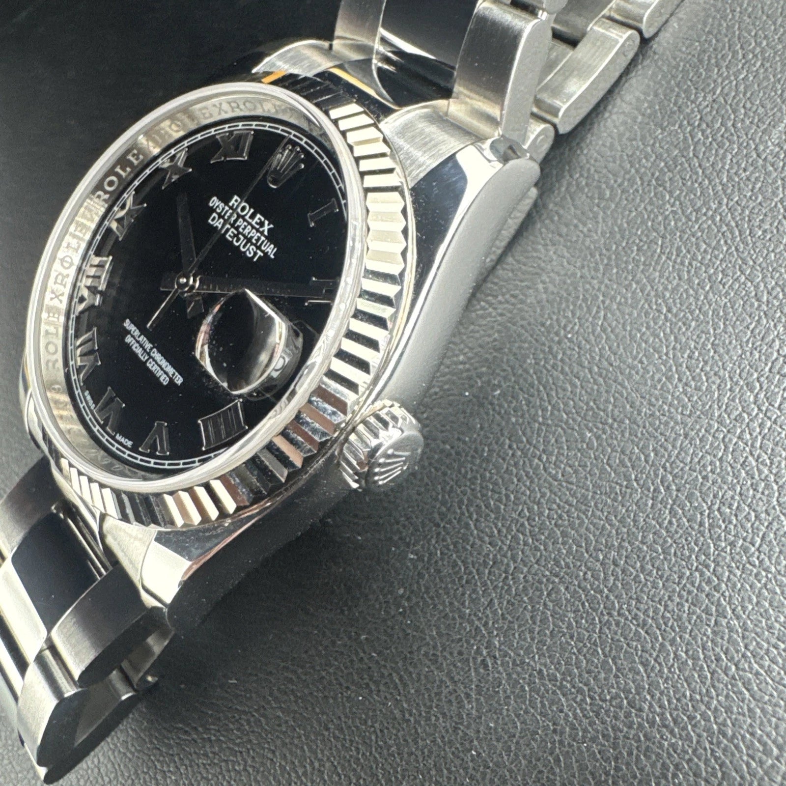 Rolex Datejust 36mm – Model 116234 (2018) – Black Dial with Roman Numerals