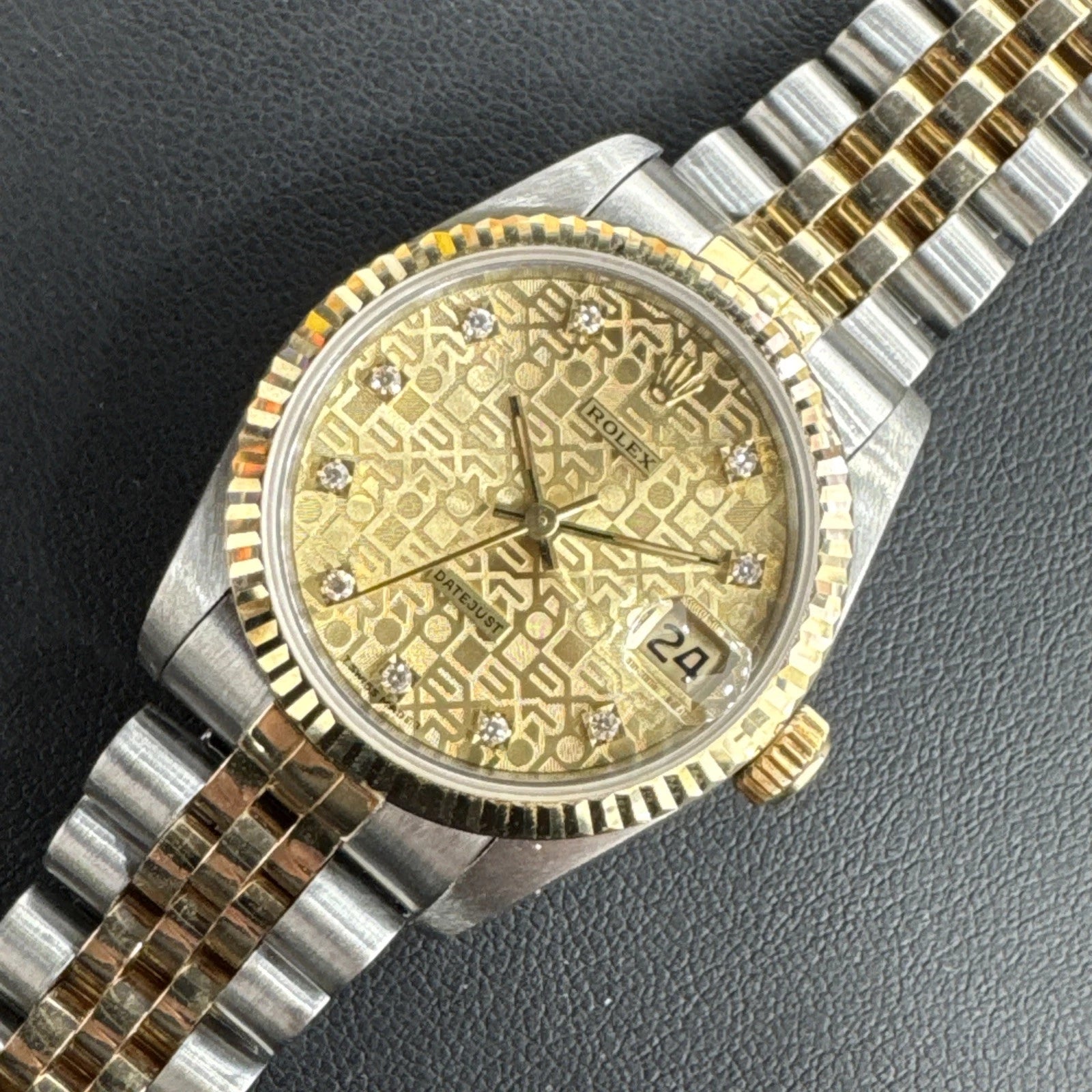 Rolex Datejust 68273 – Champagne Computer Diamond Dial – Serviced w Certificate