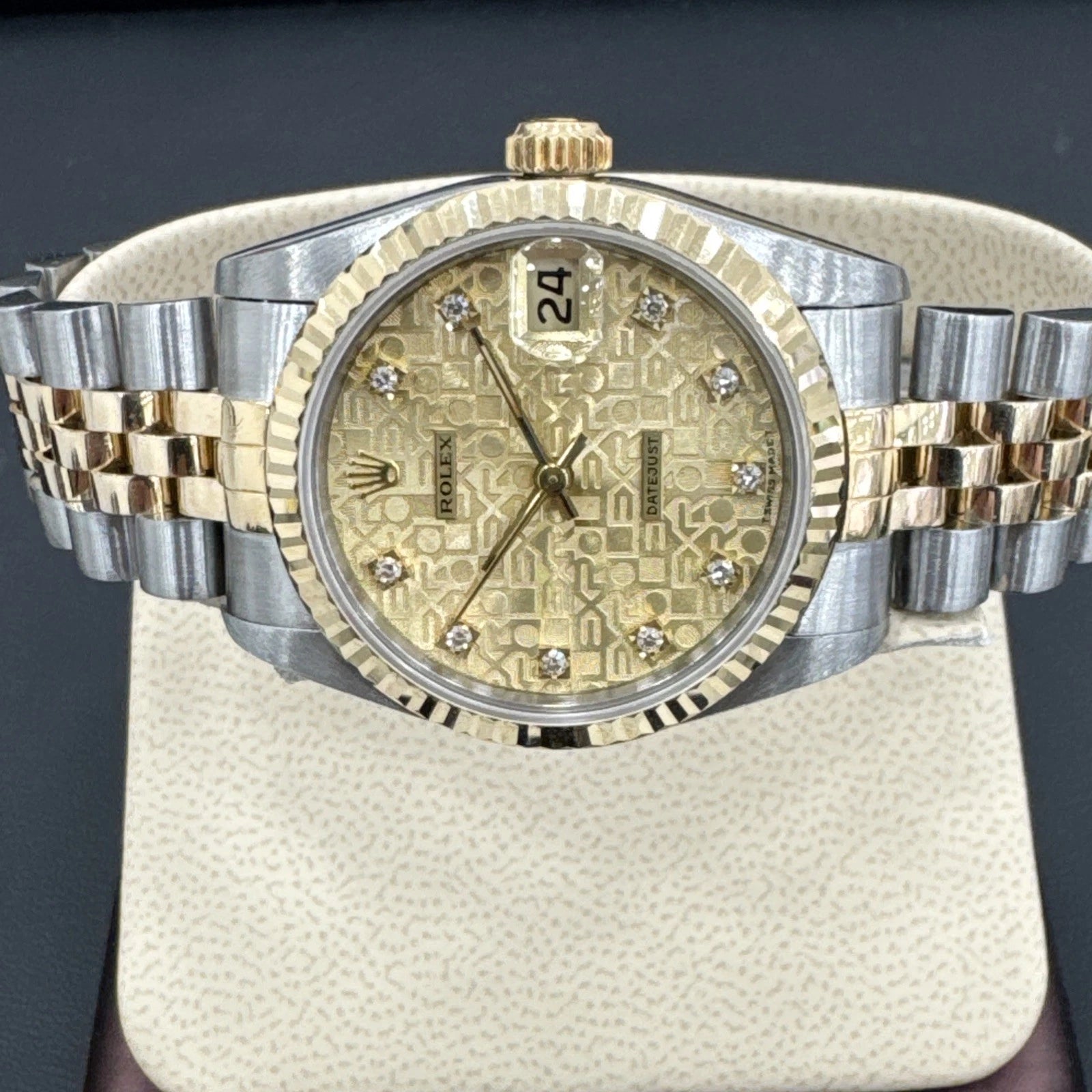 Rolex Datejust 68273 – Champagne Computer Diamond Dial – Serviced w Certificate