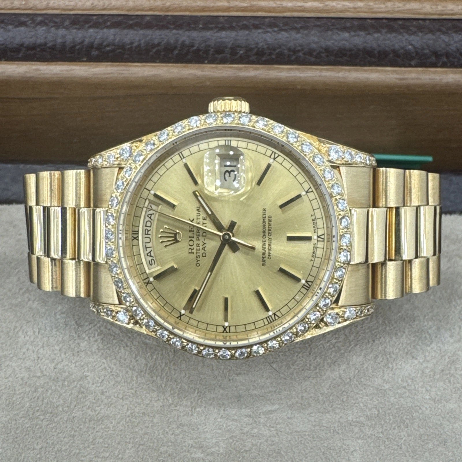 Rolex Day-Date “President” 18238 (1991) – 18K Yellow Gold, Original Box & Papers