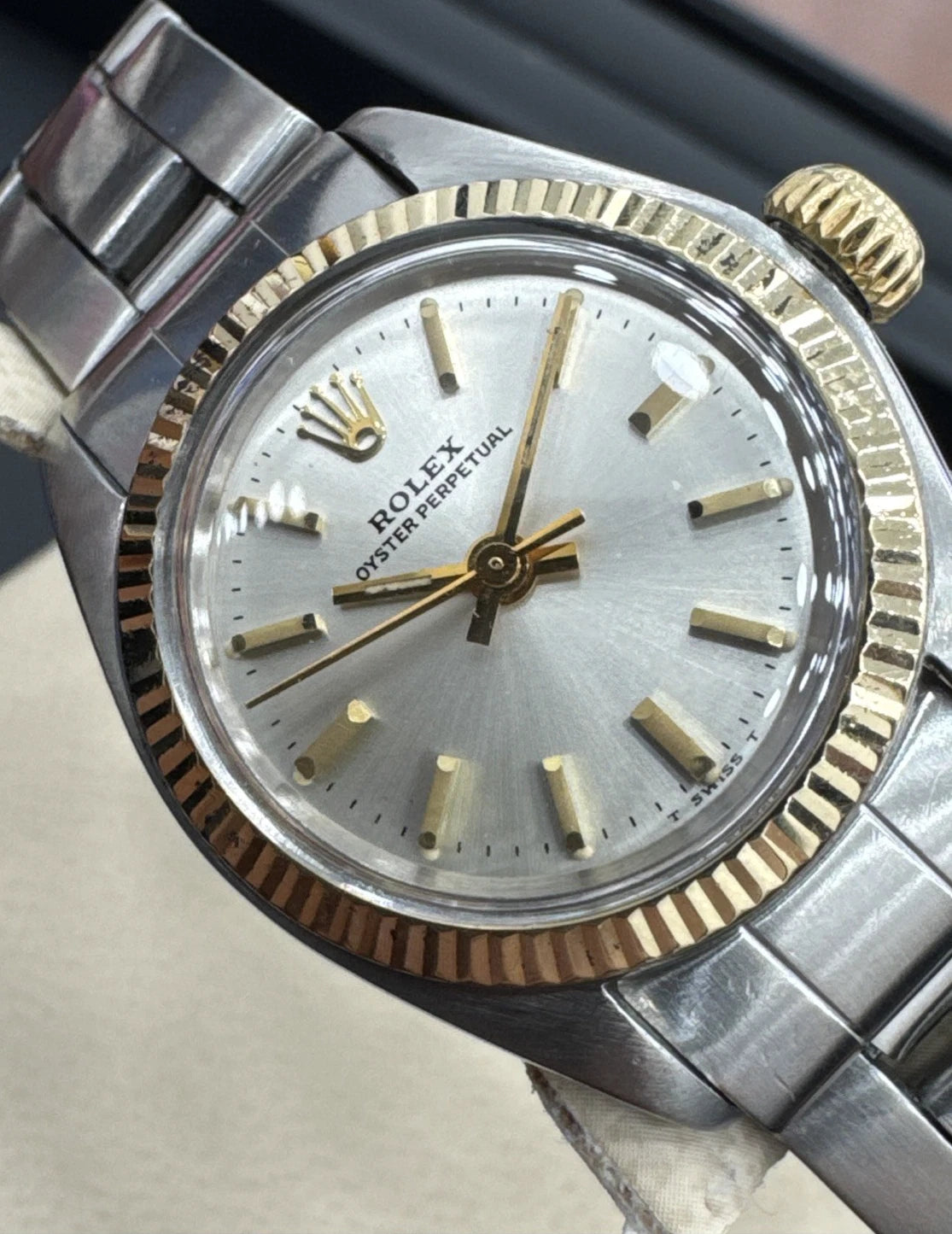 Vintage 1973 Rolex Oyster Perpetual 6719 – Steel & Gold, Serviced & Warranty