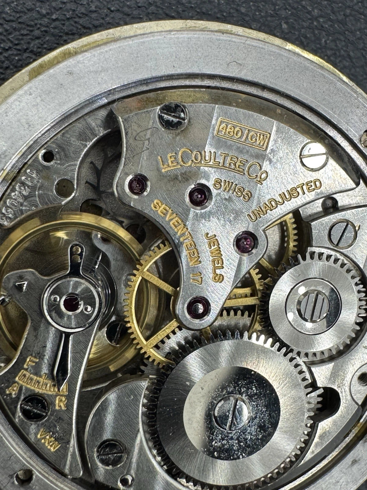 Vintage LeCoultre Vacheron “Mystery Dial” 14K W Gold Diamond Rare Galaxy Style