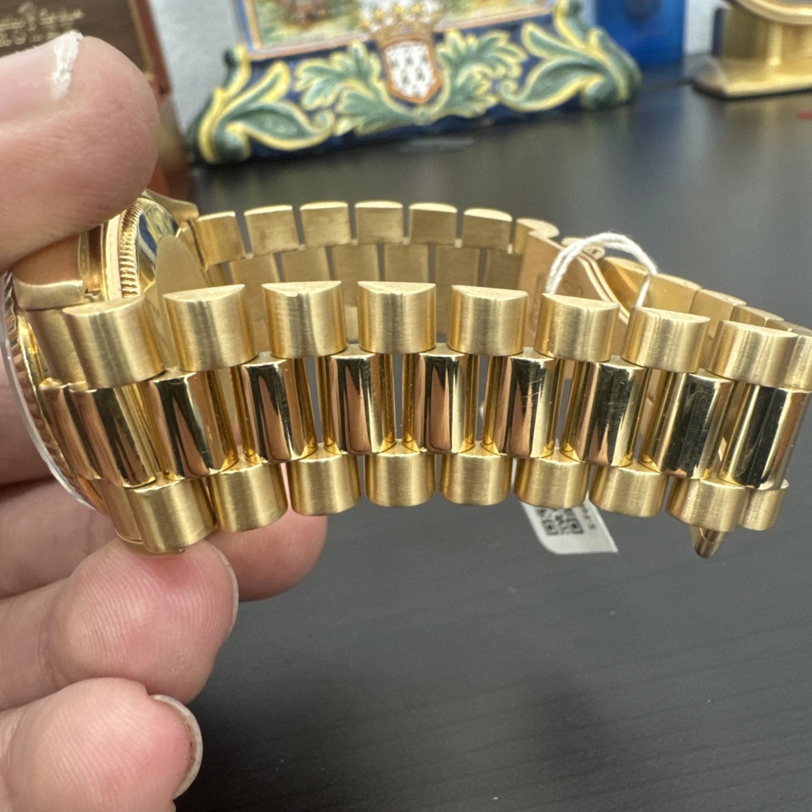 Rolex Day-Date “President” 18038 (1985) – 18K Yellow Gold, Original Box & Papers